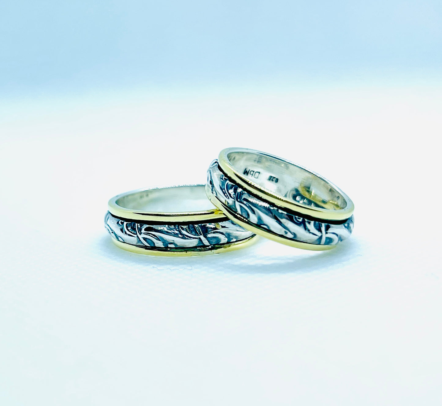 Engagement Ring Design By Monica Real Silver for Unisex Thinner Style