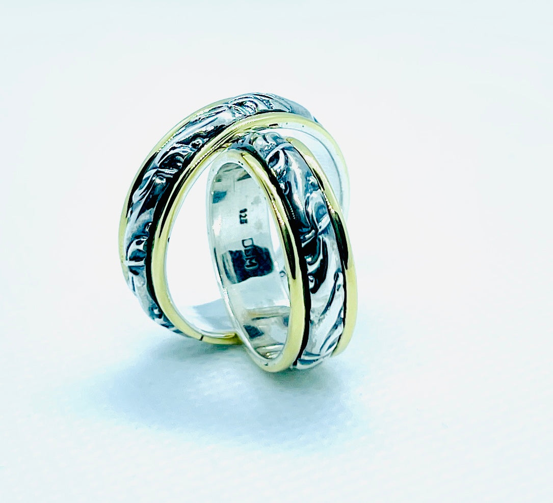 Engagement Ring Design By Monica Real Silver for Unisex Thinner Style